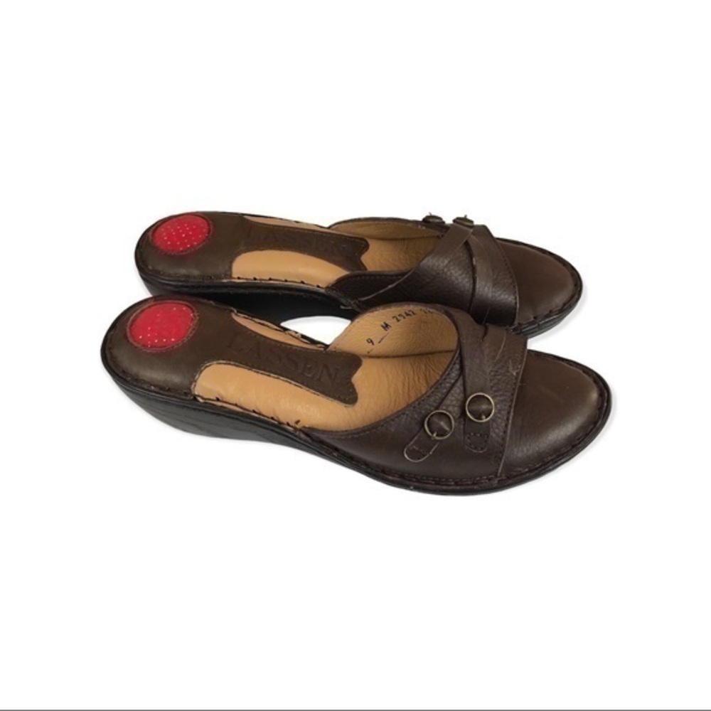 Lassen Brown Leather Sandals Size 9M